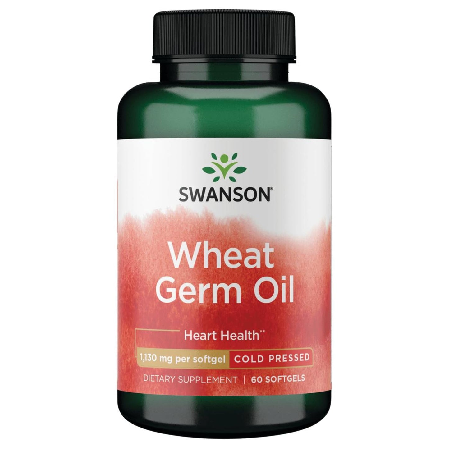 Swanson Cold-Pressed Wheat Germ Oil 1130 mg Softgels, 60 Count