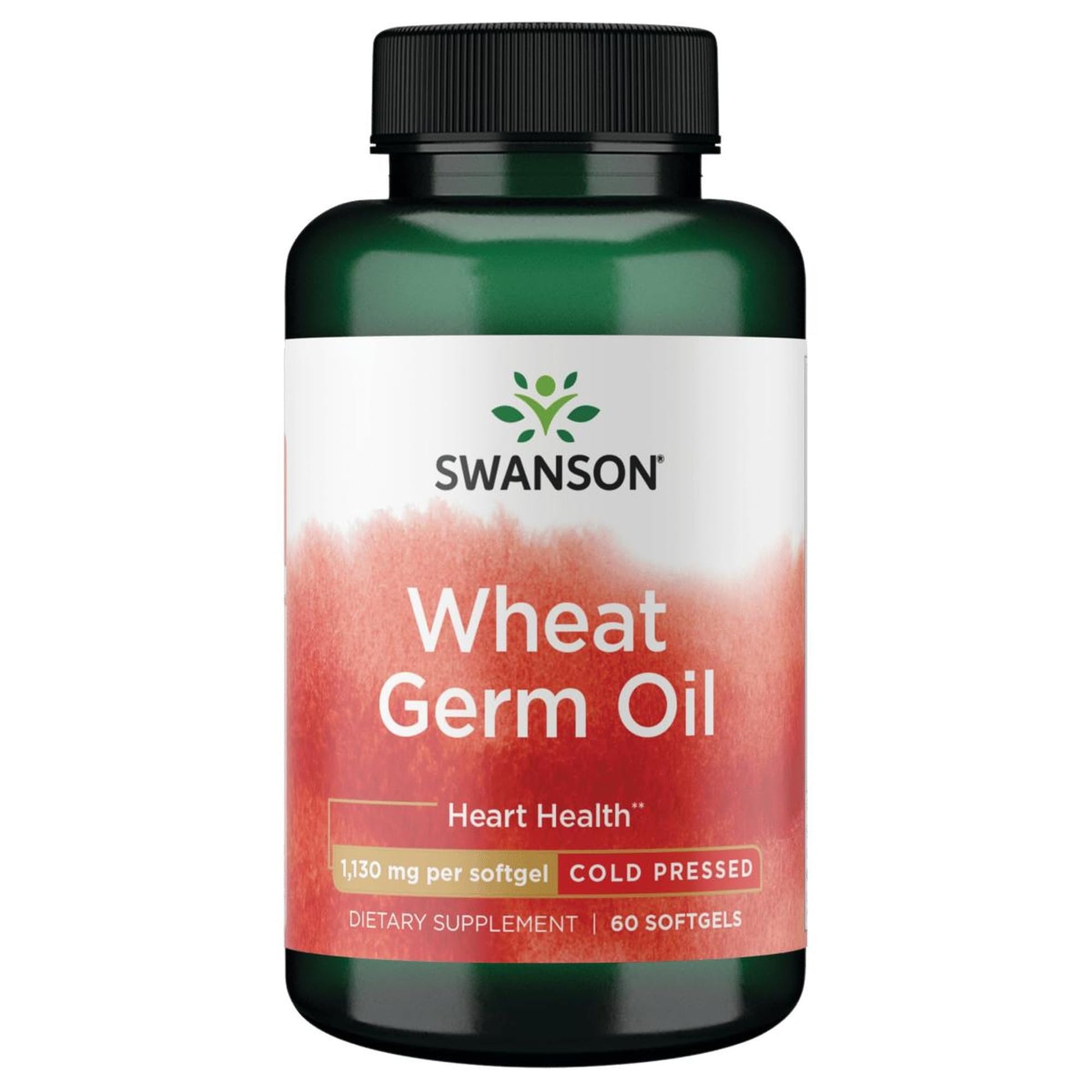 Swanson Cold-Pressed Wheat Germ Oil 1130 mg Softgels, 60 Count