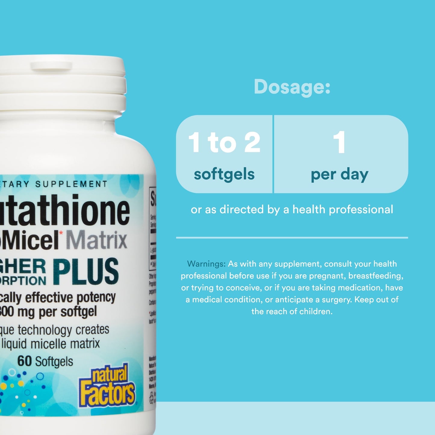 Natural Factors Glutathione LipoMicel Matrix Softgel 60