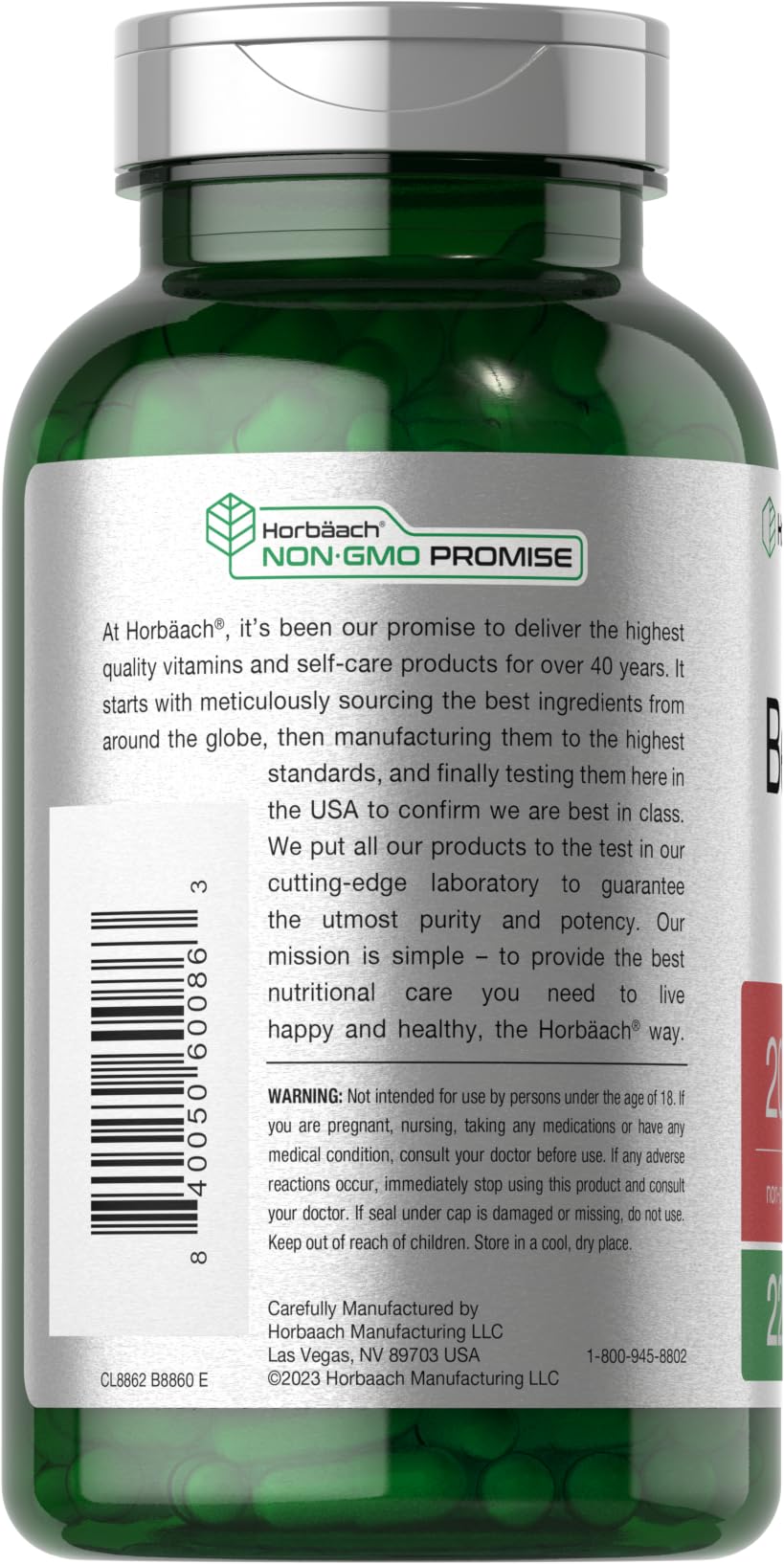 Horbäach Beet Root Powder Capsules 220 Count