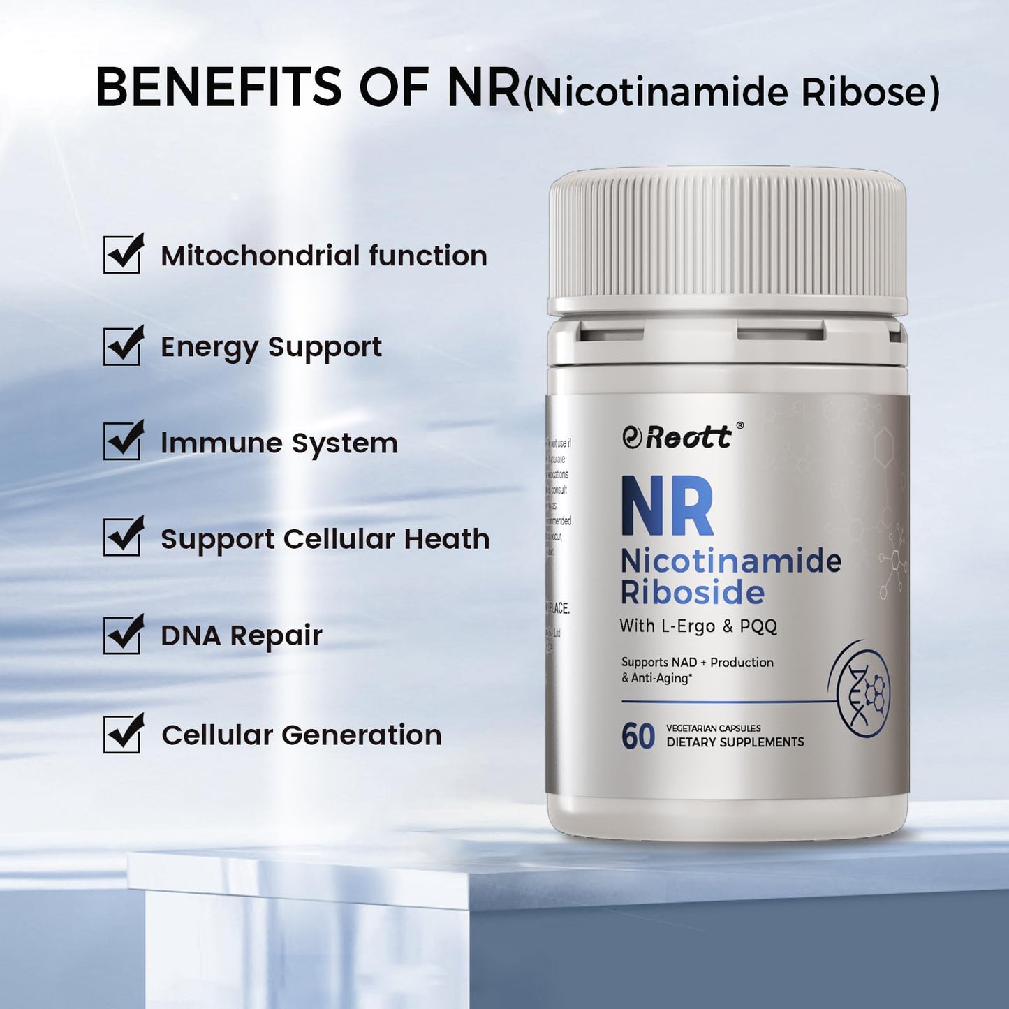 REOTT Nicotinamide Riboside NR 300mg Capsule, 60 Capsules