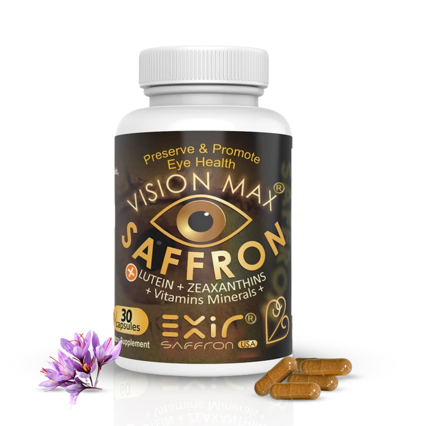 EXIR Eye Vitamins Dietary Supplement – Nutritional Support for Eye Health & Everyday Visual Wellness, 30 Capsules
