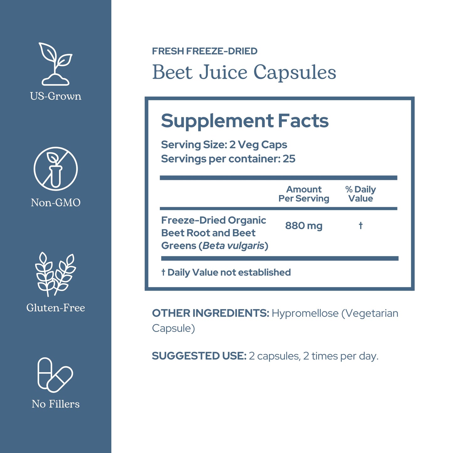Eclectic Institute Organic Beet Juice Capsule 50 Count