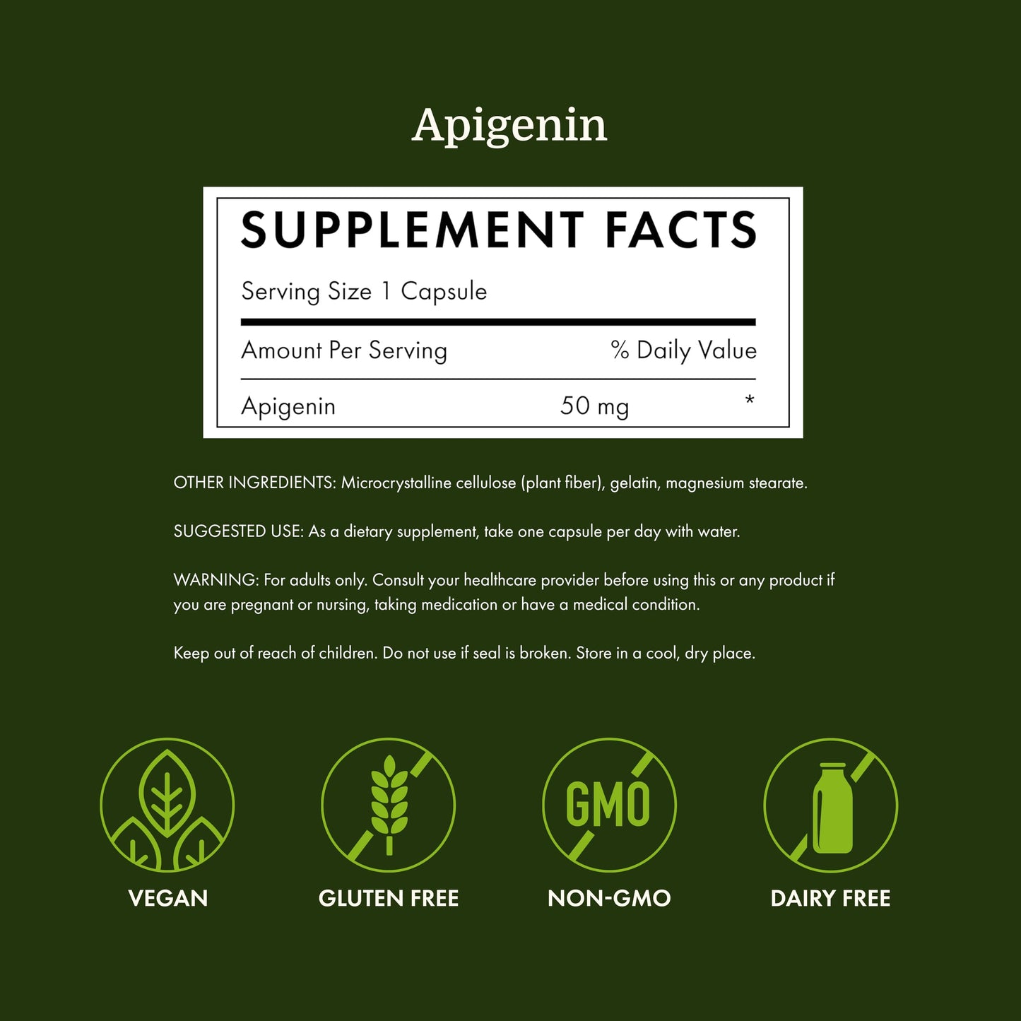 Swanson Apigenin Bioflavonoid Supplement Capsules 180 Count