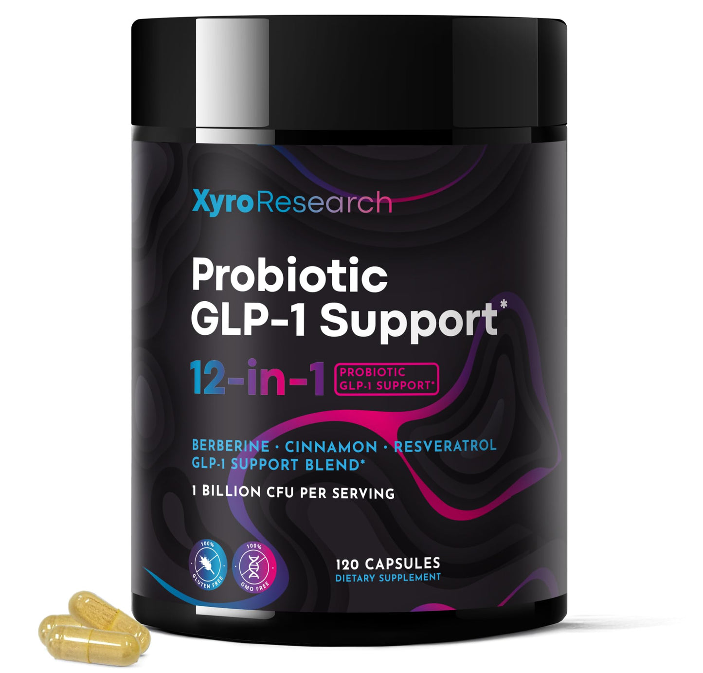 Xyro Research GLP-1 Support Probiotic Weight Loss Supplement Capsule 120 Count