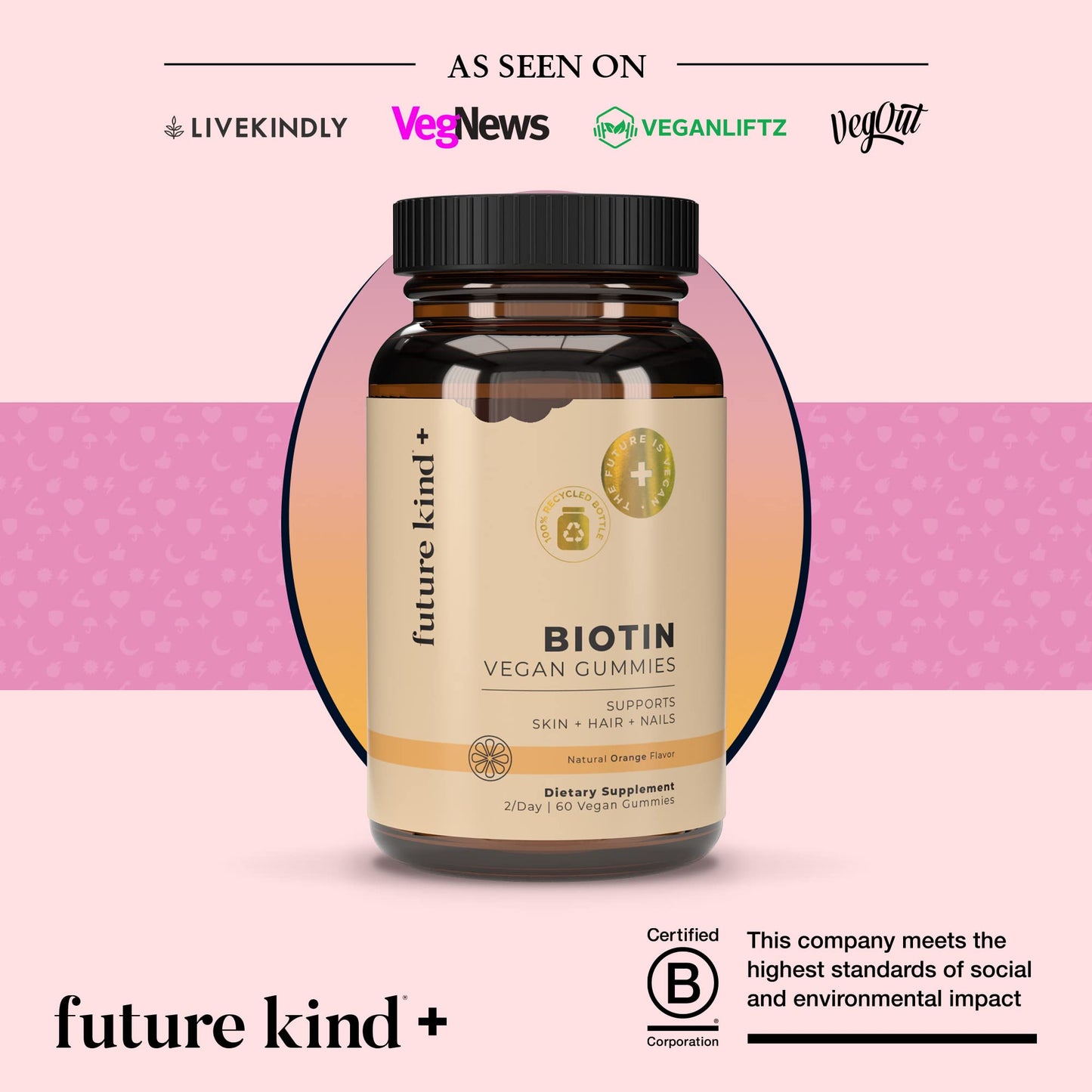 Future Kind Vegan Biotin Gummies, 30 Gummies