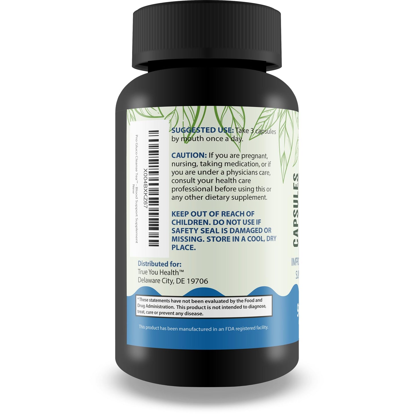 True You Health Pro Gluc Cleanse Tea Capsules 90 Count