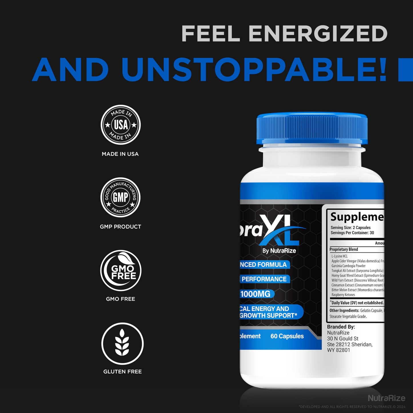NutraRize Vigora XL Capsules, 60 Count
