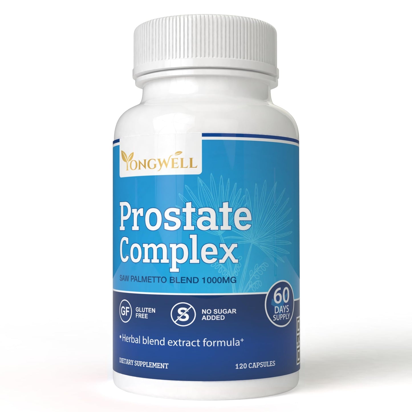 YongWell Prostate Complex Saw Palmetto Blend 1000mg Capsules, 120 Count