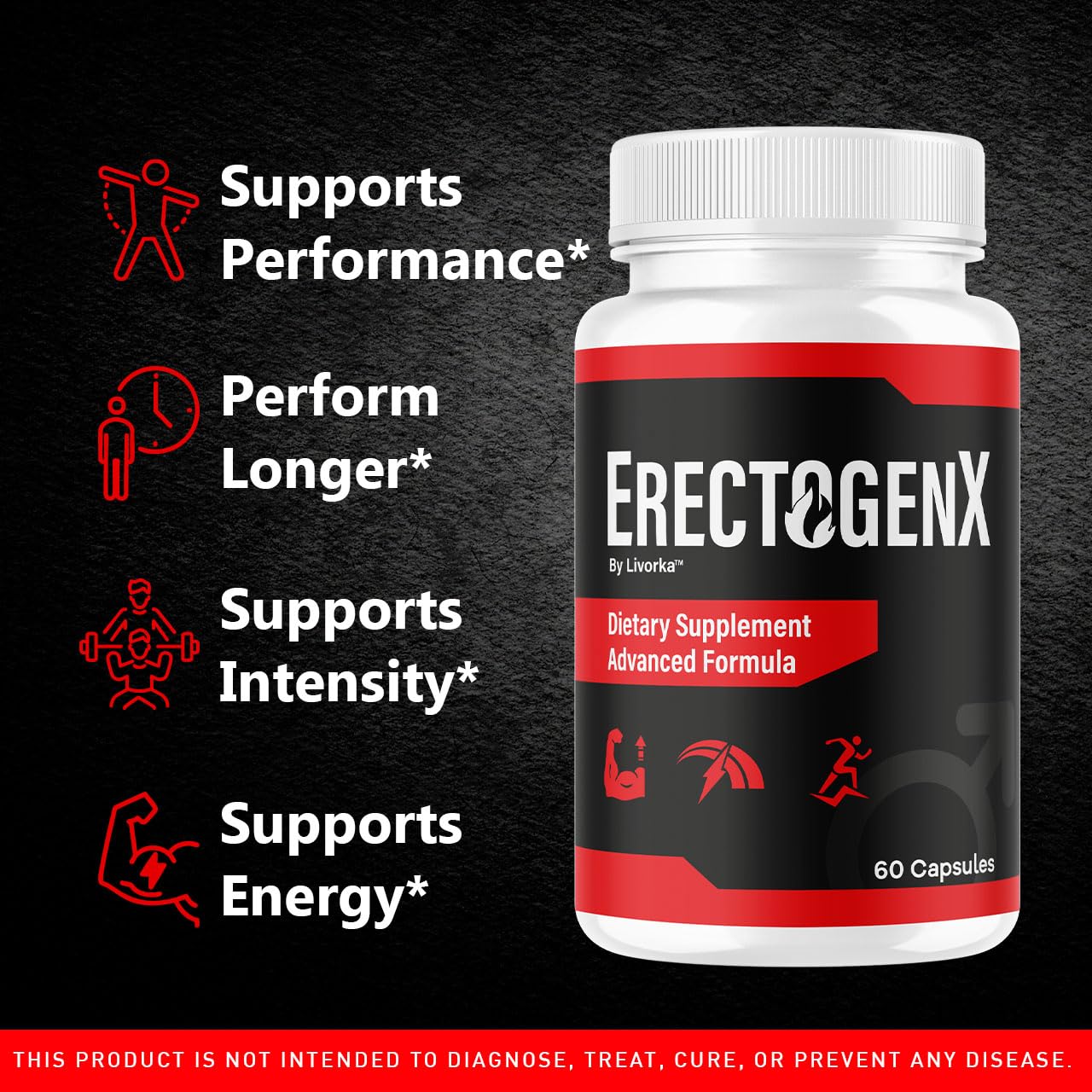 LIVORKA ErectogenX Capsules, 120 Capsules