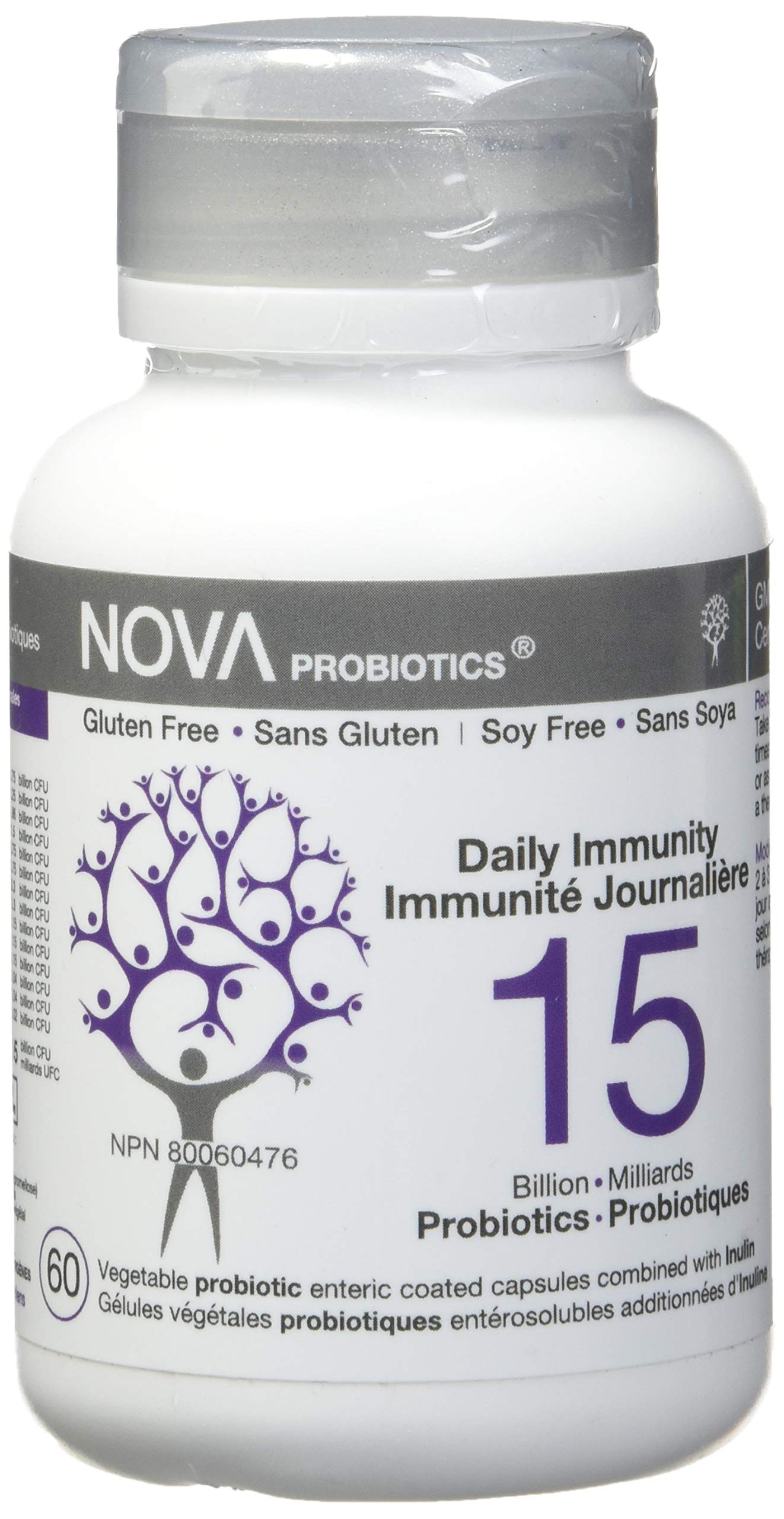 NOVA Probiotics Daily Immunity 15 Billion Capsules, 60 Count