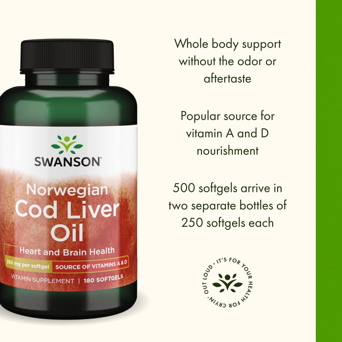 Swanson Cod Liver Oil Softgels 360