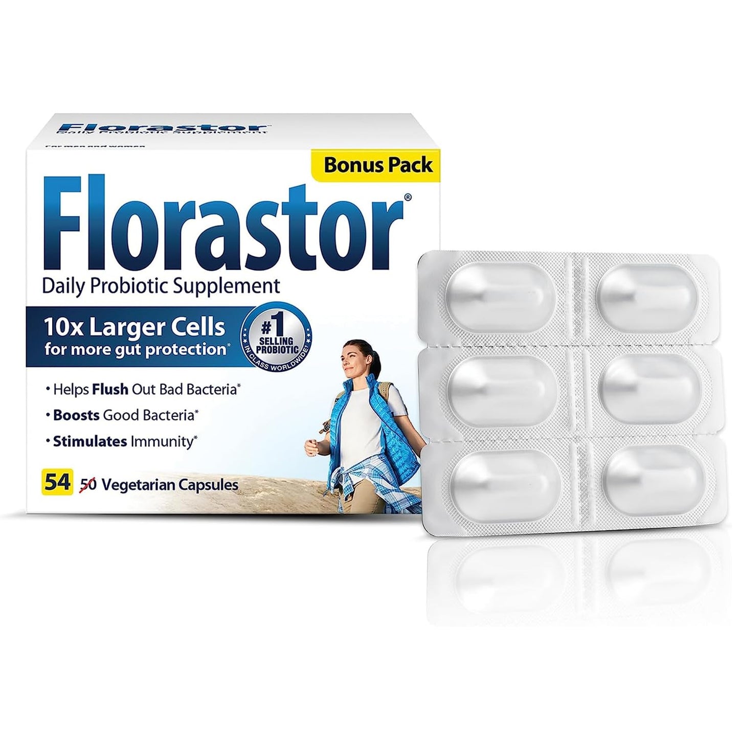Florastor Probiotics Digestive & Immune Health Bundle, 84 Capsules