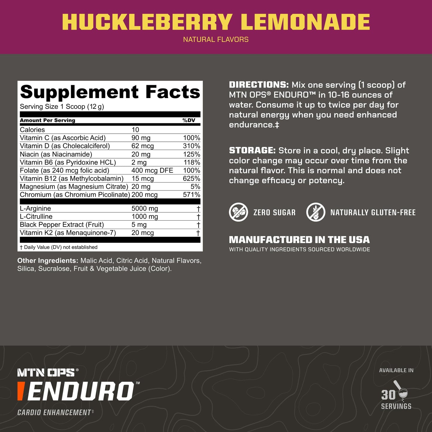 MTN OPS Ignite + Enduro Huckleberry Lemonade Bundle Powder, 34.4