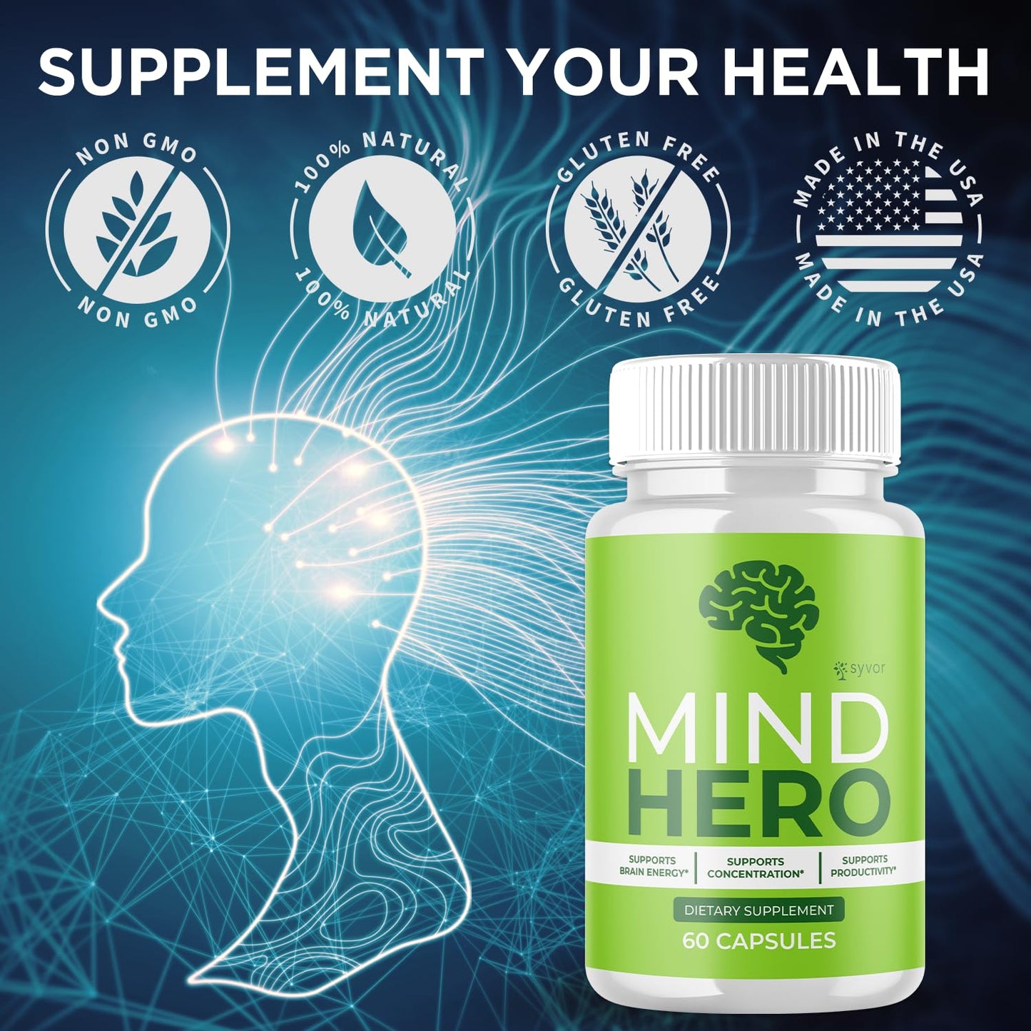 Syvor Mind Hero Capsules 180 Capsules