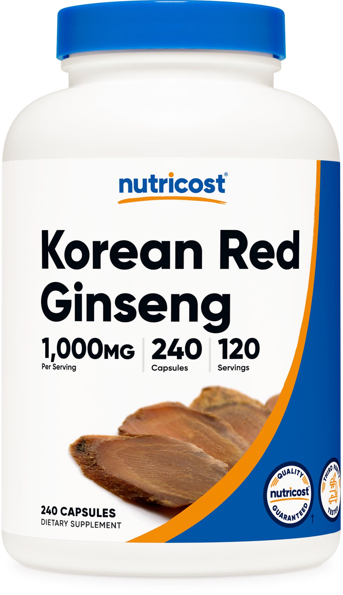Nutricost Korean Ginseng 1000mg Capsules, 240 Count