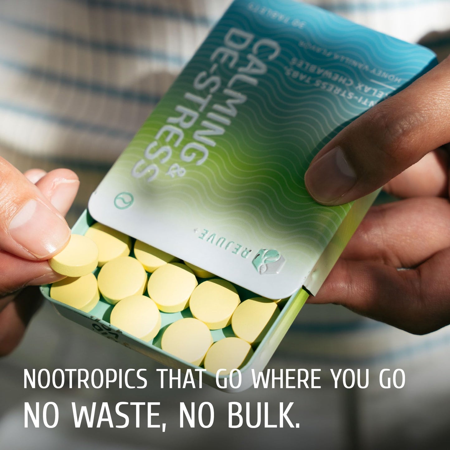 REJUVE+ Calm & Destress Nootropic Supplement – Brain Boost Chewable 30