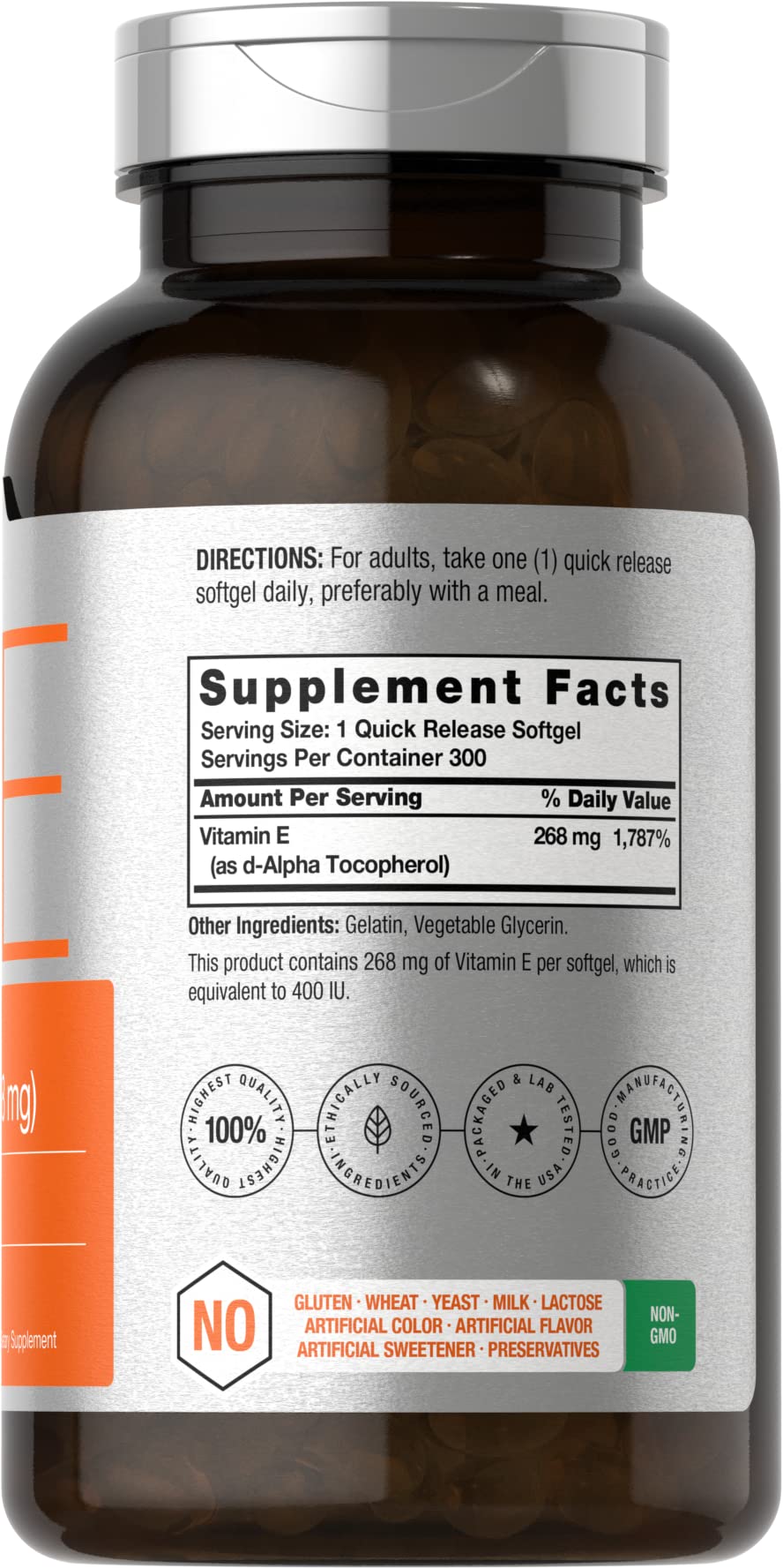 Horbäach Vitamin E Softgel 300 Count