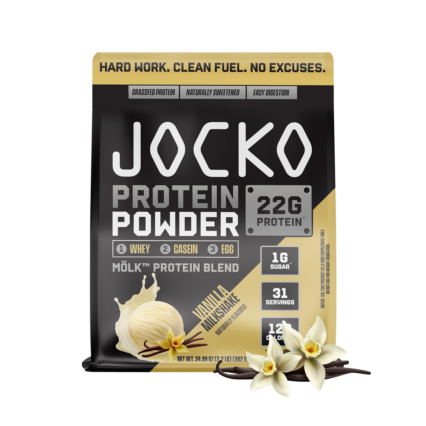 Jocko Fuel Protein Bundle Powder (2 Pack) - Chocolate Peanut Butter + Vanilla, 70.4