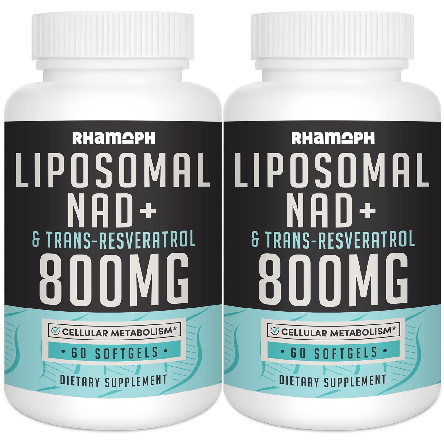Rhamoph Liposomal NAD+ 800 mg with Trans-Resveratrol 300 mg Softgels, 120-Count