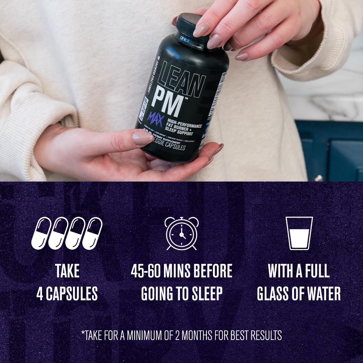 Jacked Factory Lean PM Max Capsule, 120 Count