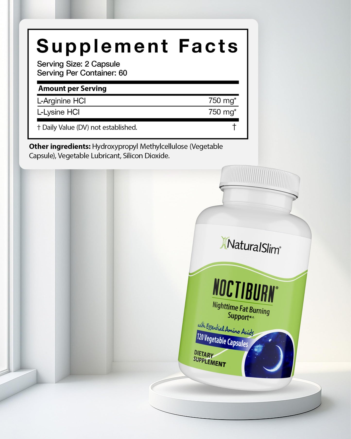 NaturalSlim NoctiBurn Nighttime Metabolic Support, 120 Capsules
