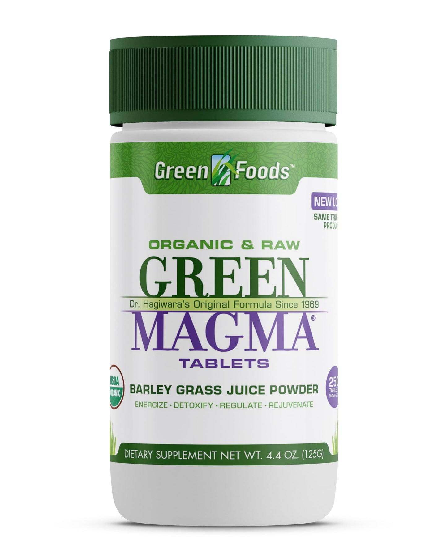 Green Foods Green Magma Barley Grass Nutritional Supplement Tablets, 250 Tablets