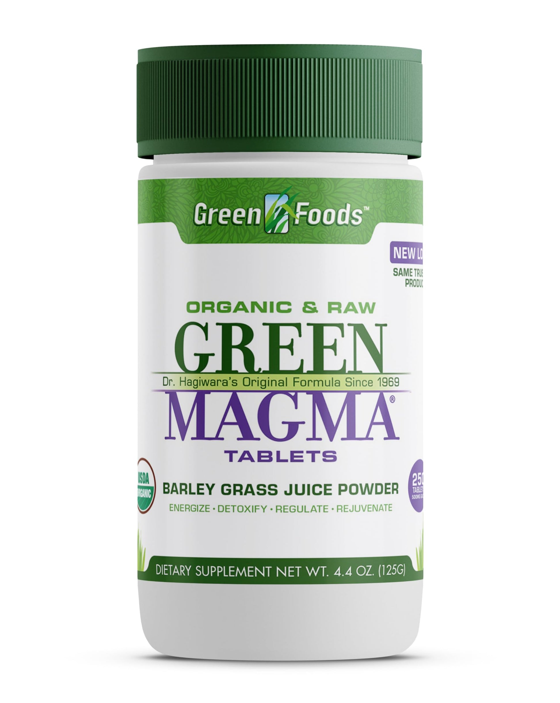 Green Foods Green Magma Barley Grass Nutritional Supplement Tablets, 250 Tablets