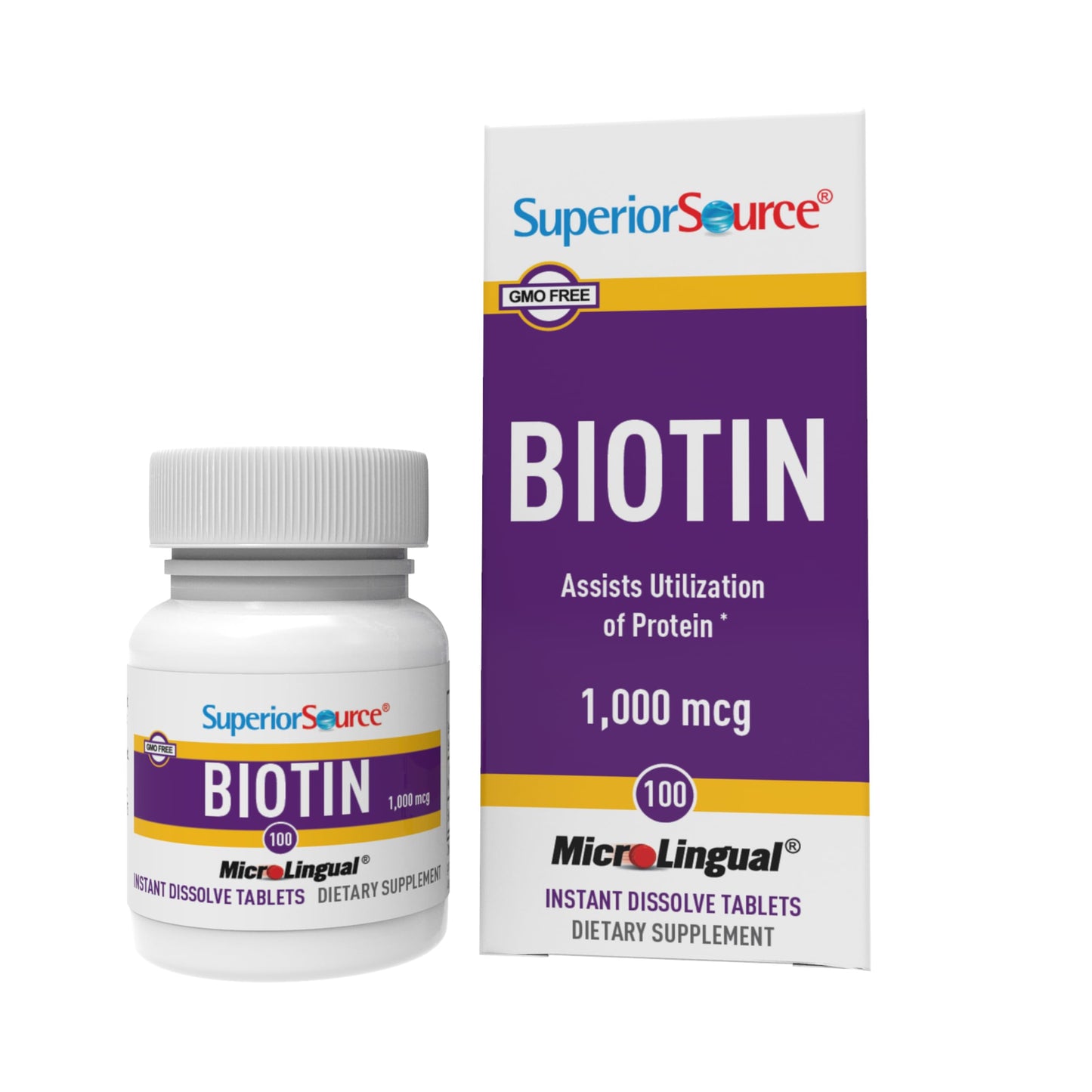 Superior Source Biotin 1000 mcg Tablets, 100 Count