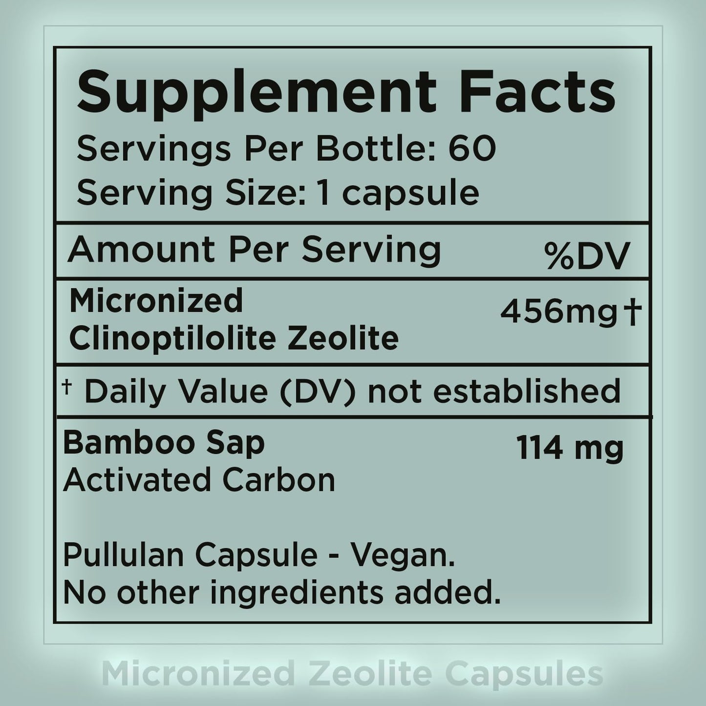 Zuma Nutrition Zeolite Micronized Capsules, 60 Capsules