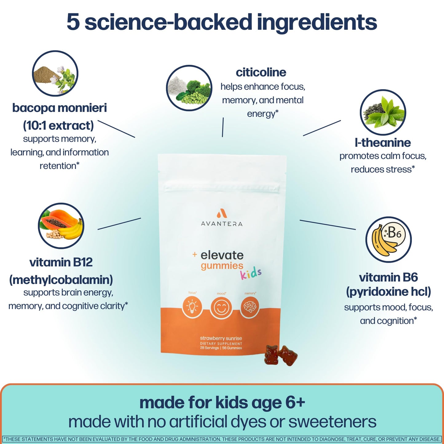 Avantera Elevate Kids Gummies 56 Count