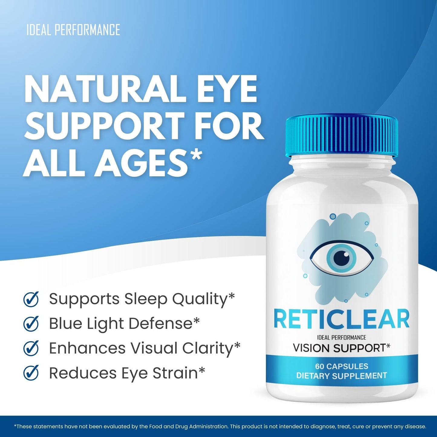 Ideal Performance RetiClear Vision Support Capsules, 120 Capsules