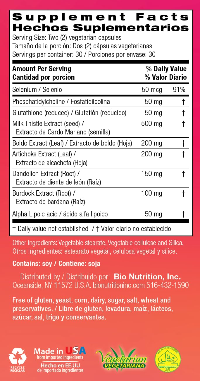 Bio Nutrition Liver Wellness Capsule 60 Count