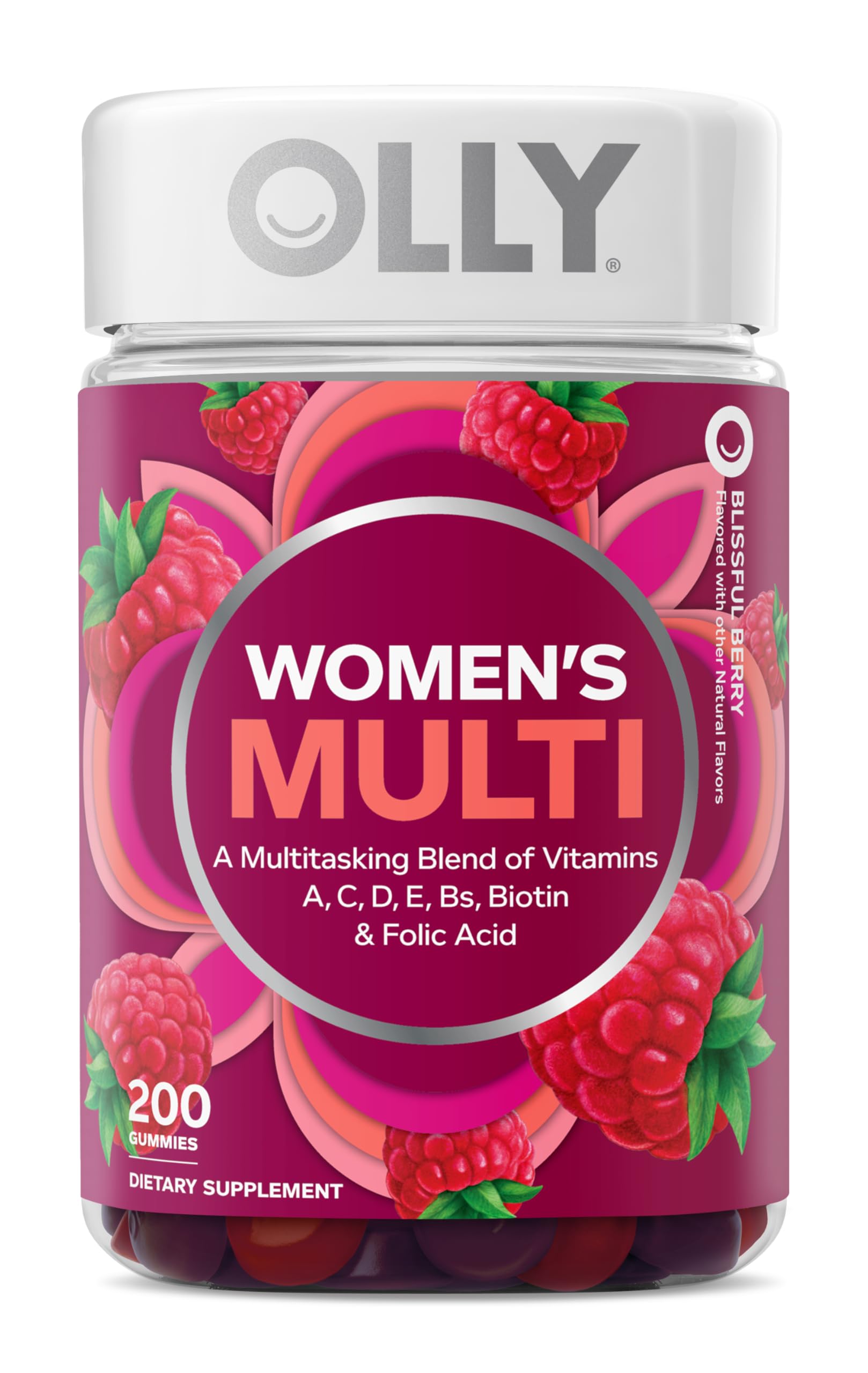 OLLY Women's Multi Vitamin Gummies with Biotin, Blissful Berry Chewable 1 Count