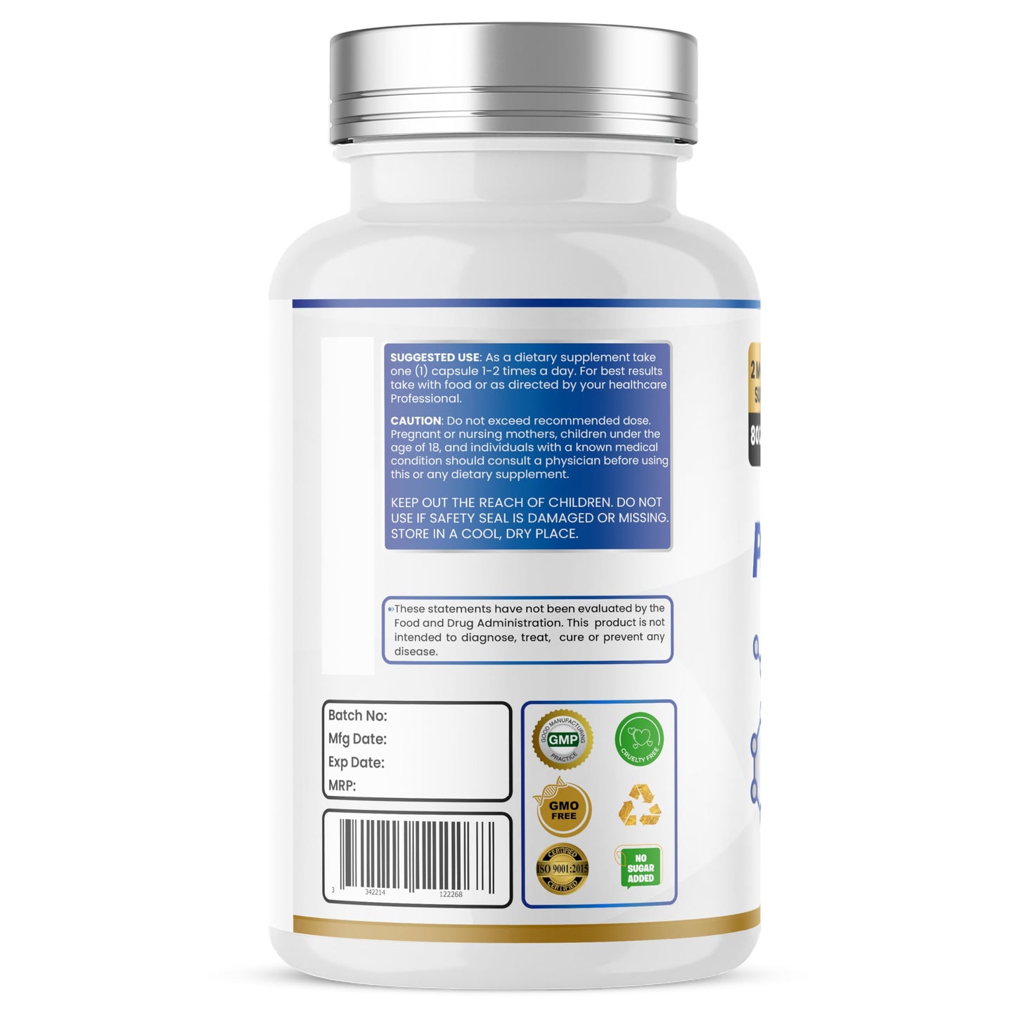 Humming Herbs Potassium Citrate 800 mg (306 mg Elemental Potassium) 60 Capsules
