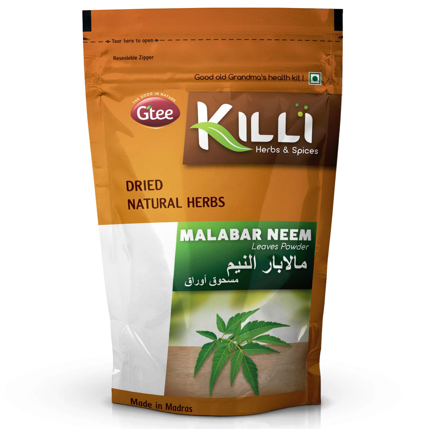KILLI Malabar Neem Powder, 3.53 Ounce (Pack of 1)