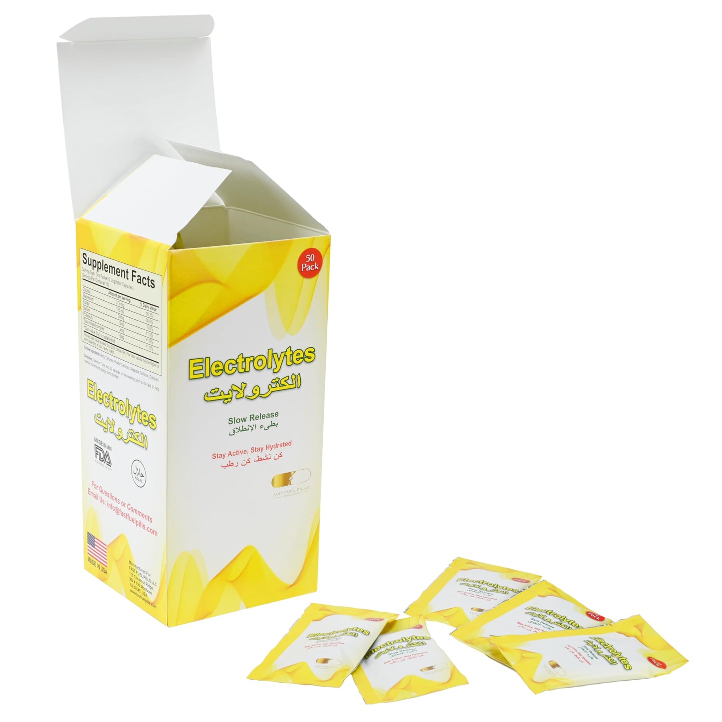 Fast Fuel Pills Electrolyte Pills for Hydration Capsules 50 Capsules
