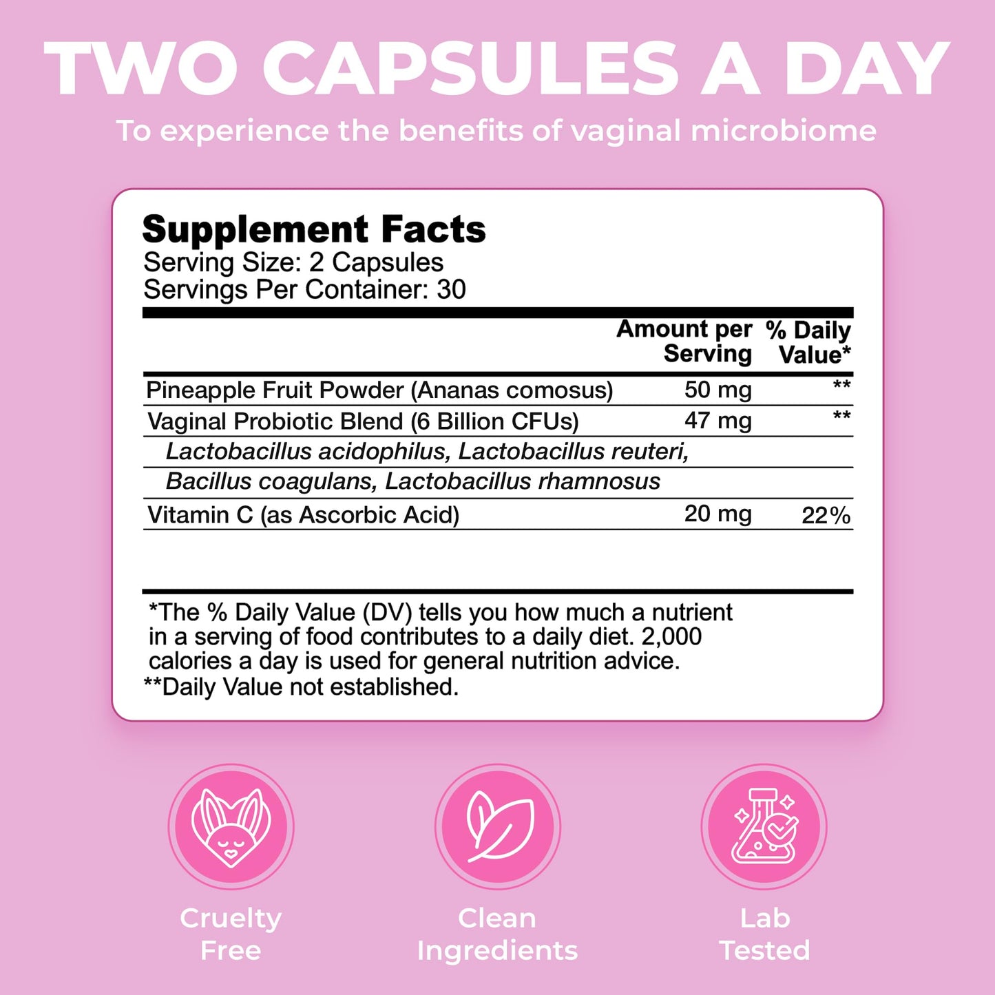 ProYoni Vaginal Probiotics for Women, Vaginal Health Supplement Capsule, 60 Count