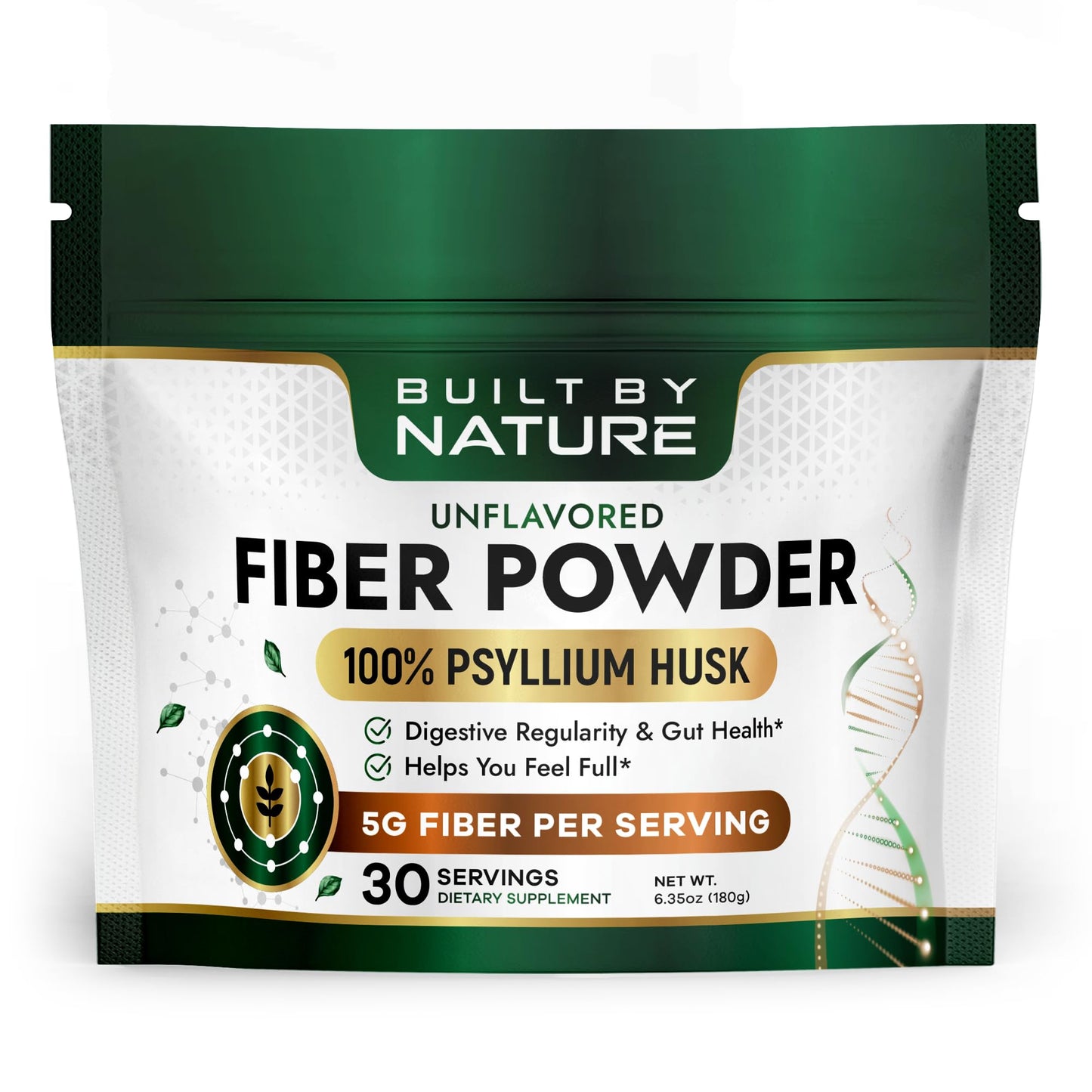 Built by Nature Psyllium Husk Fiber Powder 6.35 oz