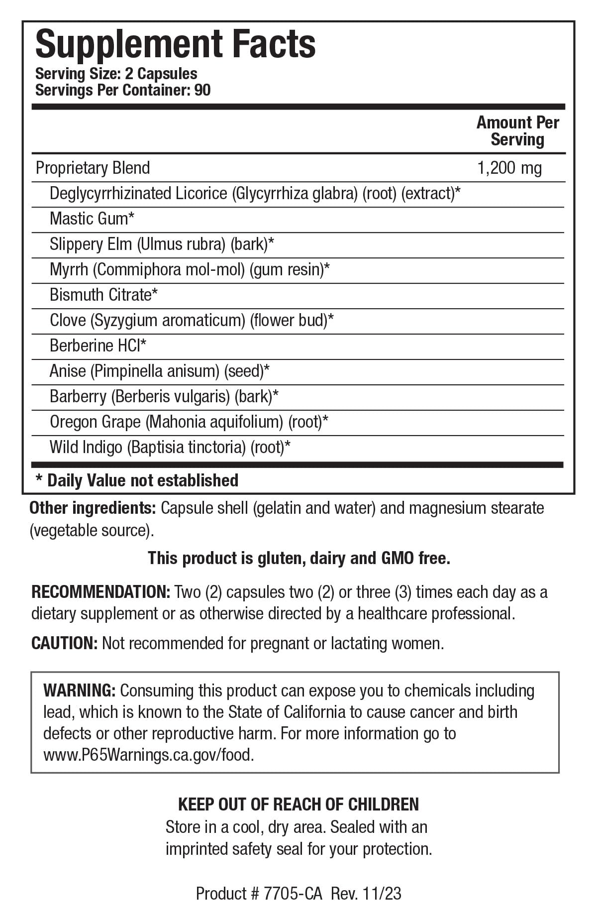 BIOTICS RESEARCH Bio-HPF Gastric Support Capsules 180