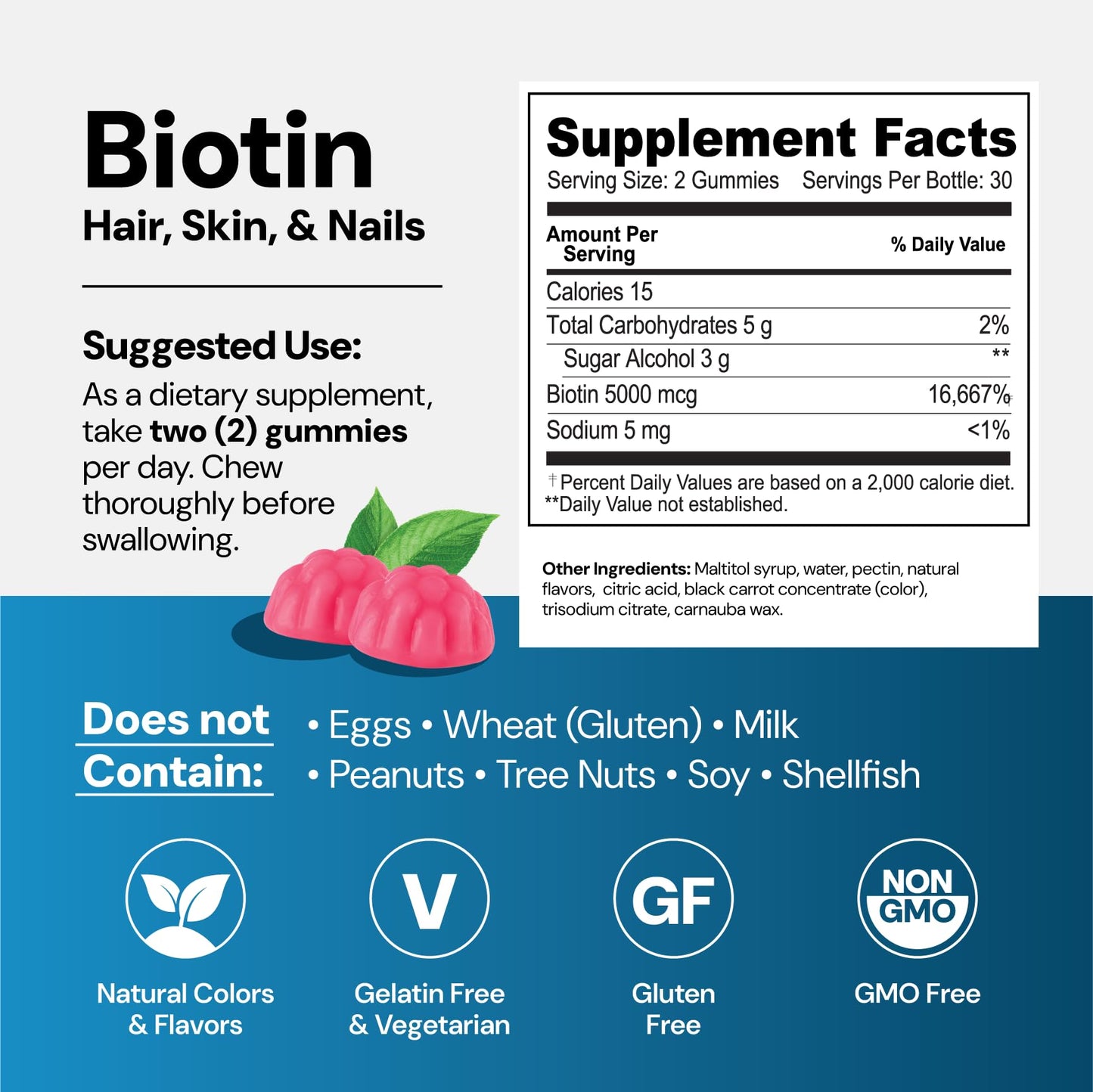 YUM-V'S Biotin Gummy 60 Count