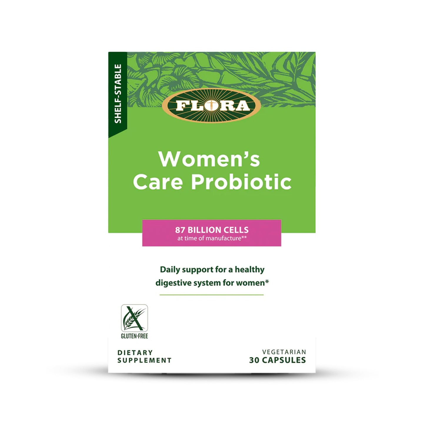 Flora Women's Care Probiotic 87 Billion Cells Vegetarian Capsules, 30 Capsules