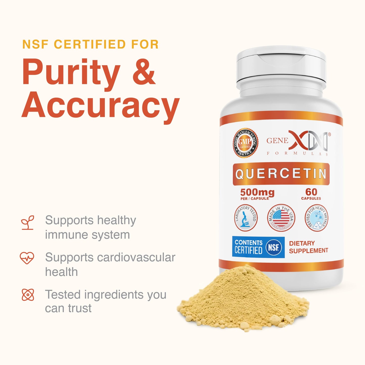 Genex Formulas Quercetin 500mg Capsule, 300 Capsules