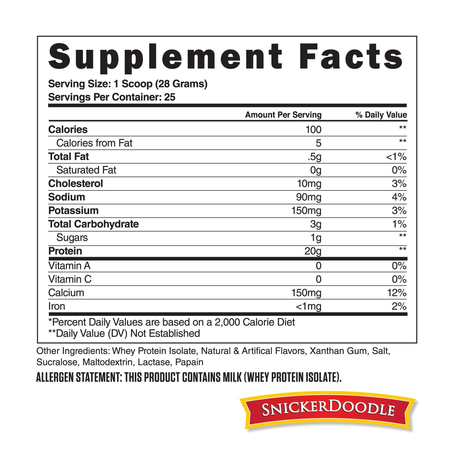 Steel Supplements Whey Isolate Protein Powder - 25 Servings (Snickerdoodle)