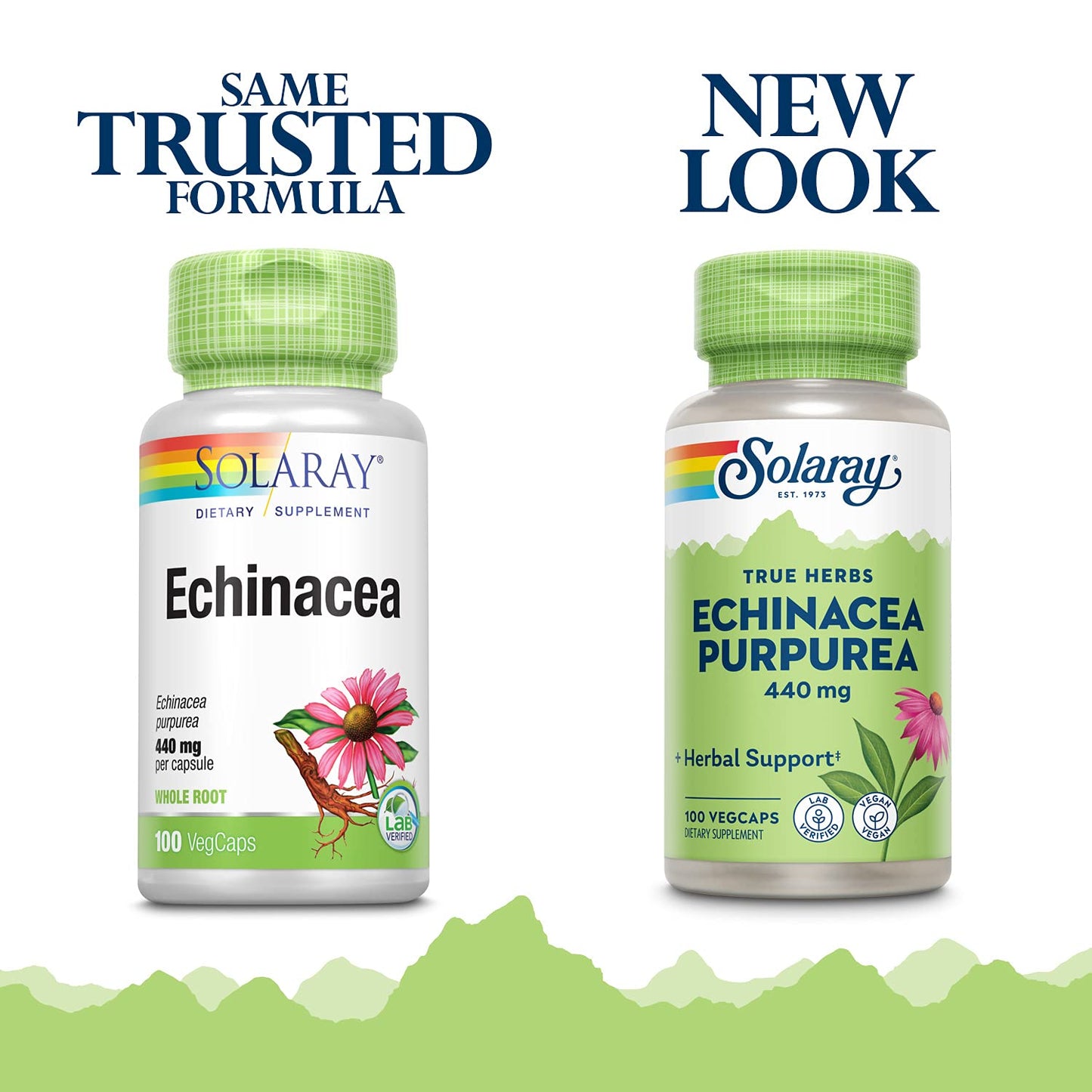 Solaray Echinacea Purpurea Root 440 mg Capsule, 100 Capsules
