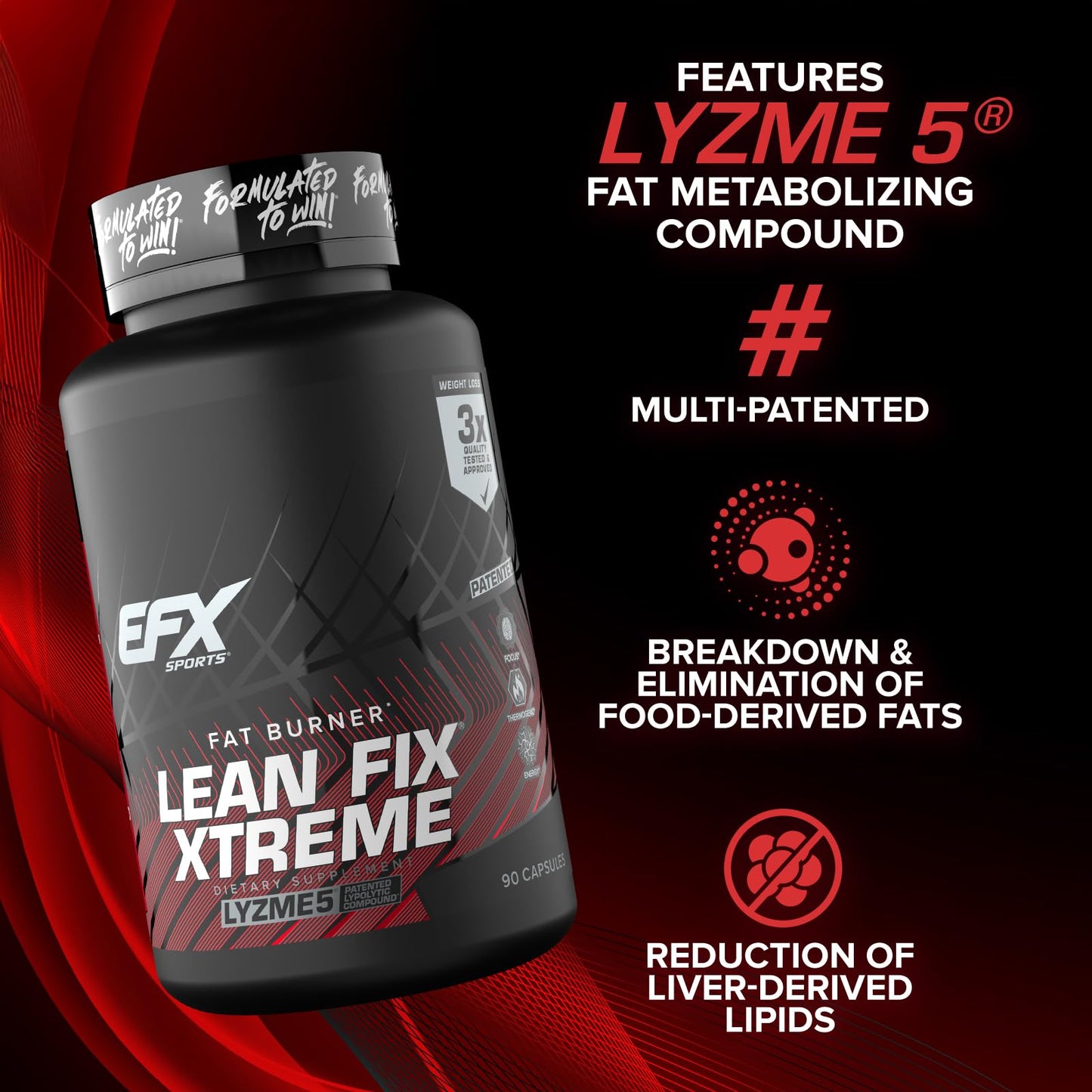 EFX Sports Lean Fix Xtreme Capsules, 90 Count