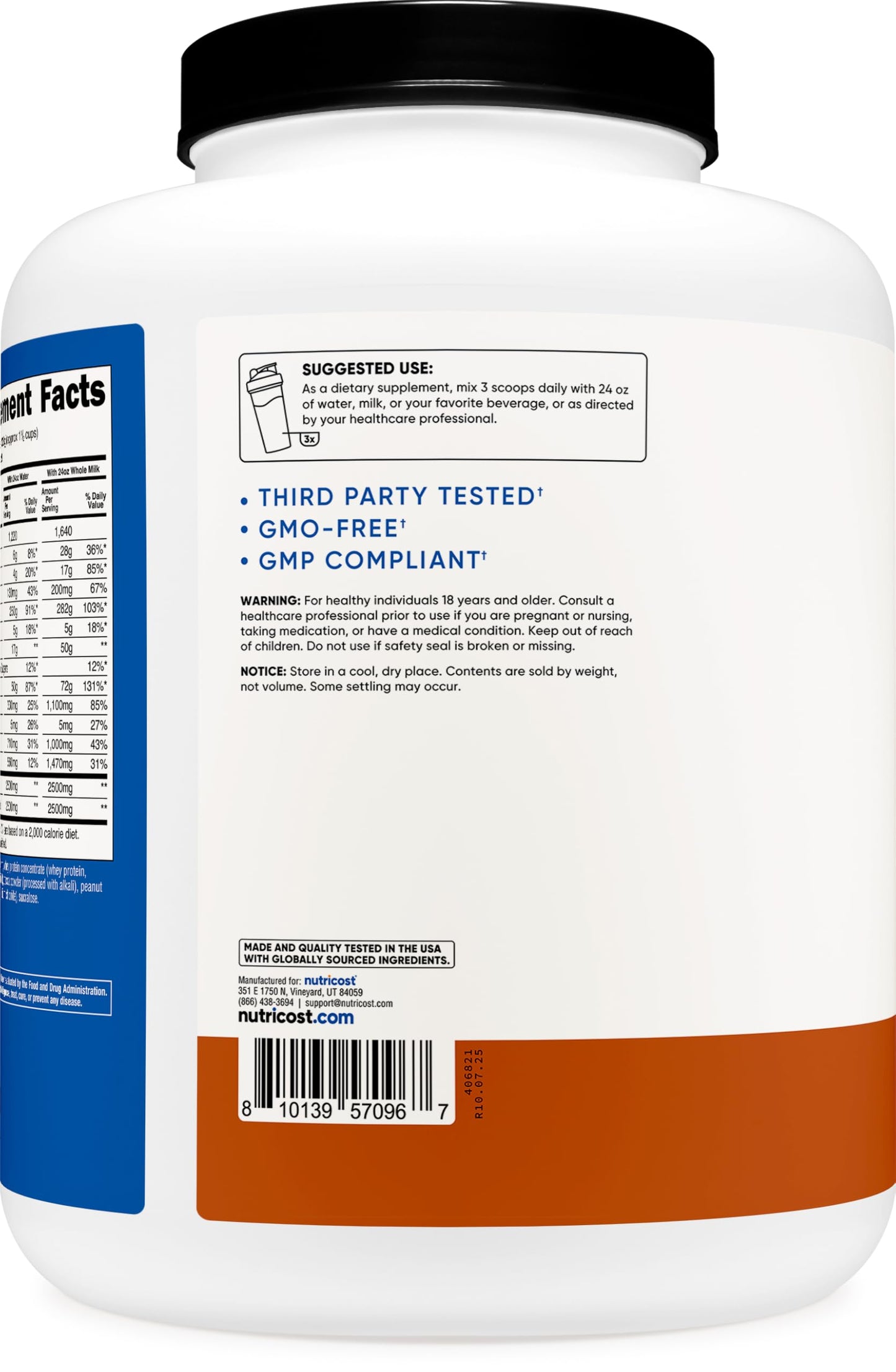 Nutricost Mass Gainer Powder (Chocolate Peanut Butter), 6.71 LBS, 107.3 Servings