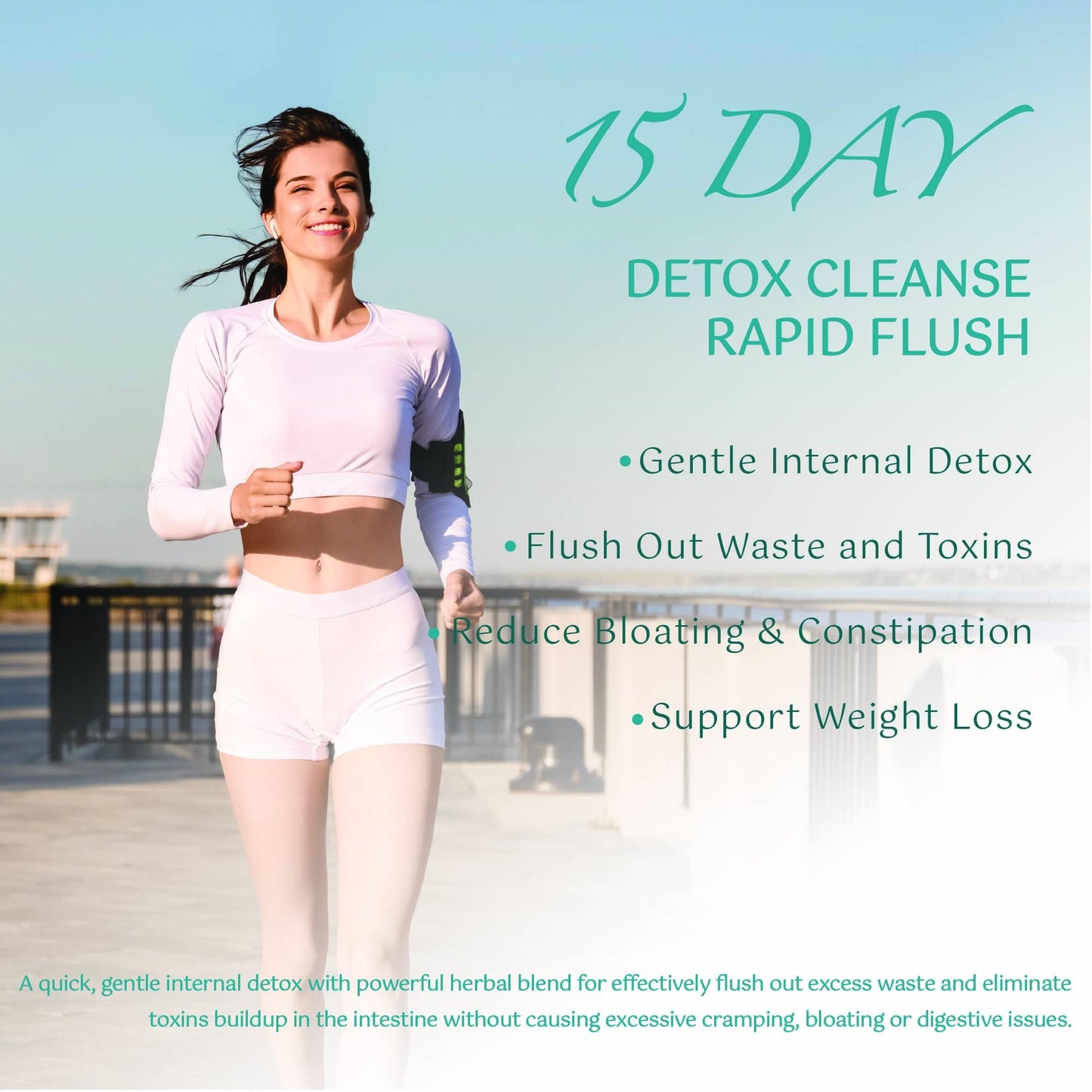 zyy 15 Days Cleans Advanced Gut and Colon Support Detox with Senna, Cascara Sagrada & Psyllium Husk, Non-GMO, 15 Capsules
