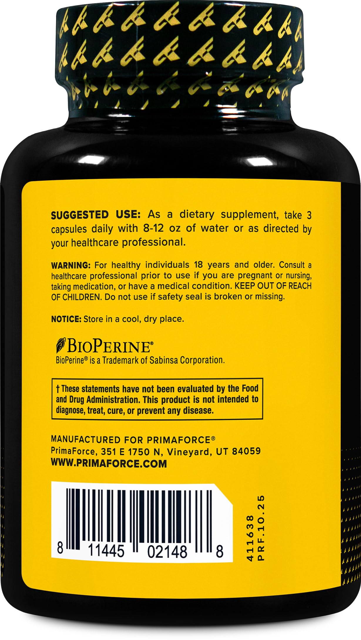 Primaforce Turmeric with Bioperine 120 Capsules
