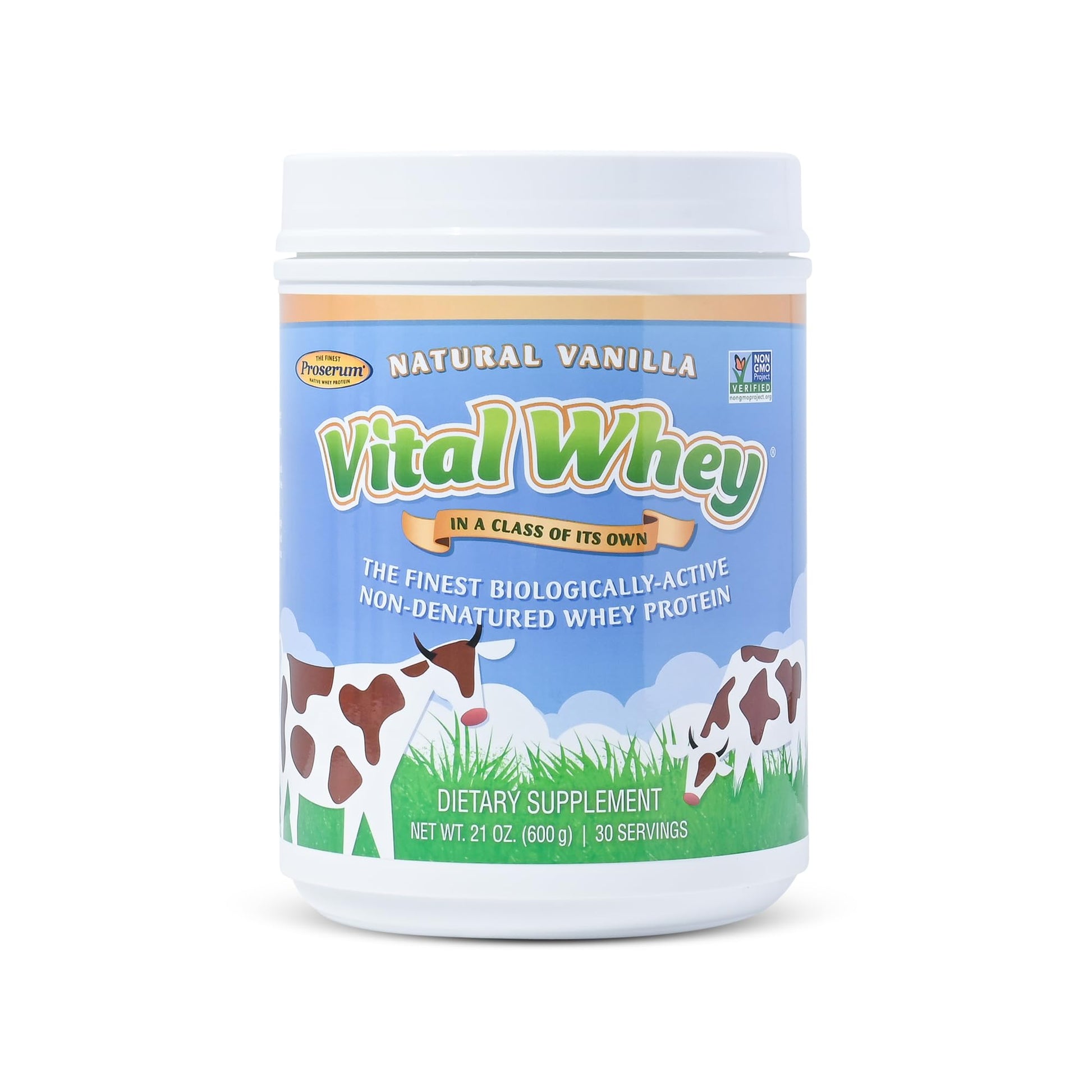 Well Wisdom Proteins Vanilla Grass-Fed Whey Protein Powder, 21